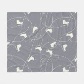 Ice Skating Shoes Marks Grey White Pattern Fleece Deken (Voorkant (Horizontaal))