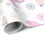 Ice Skating-sneeuwpakpapier Cadeaupapier (Rol Hoek)