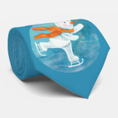 Ice Skating Snowman Stropdas (Opgerold)