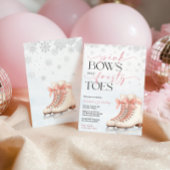 Ice Skating Teen Birthday Invitation - Pink Bow