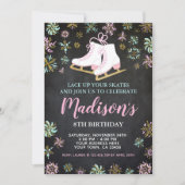 Ice Skating, Winter wonderland, Chalkboard Kaart (Voorkant)