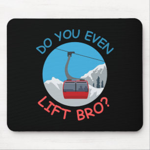 Ice Ski kabelbaan doe je zelfs lift voor de winter Muismat