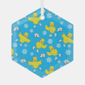 Ice Skick Snowflake Pattern Glas Ornament (Voorkant)