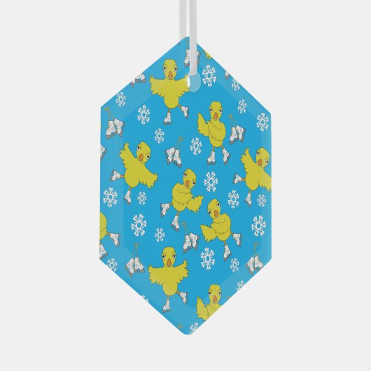 Ice Skick Snowflake Pattern Glas Ornament (Voorkant Rechts)