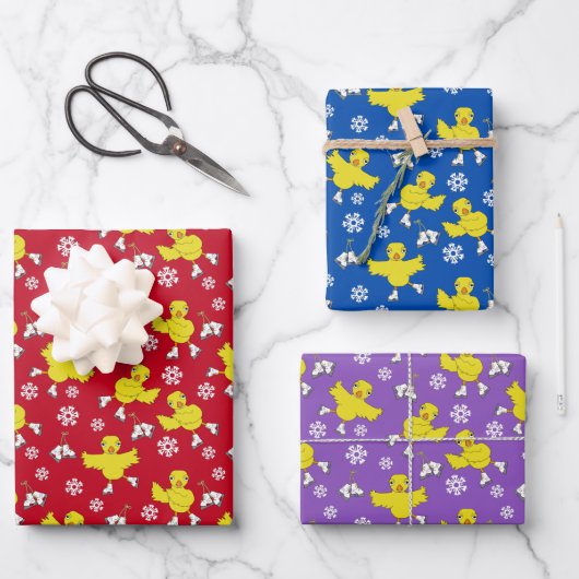 Ice Skick Snowflake Pattern Inpakpapier Vel (Voorkant)
