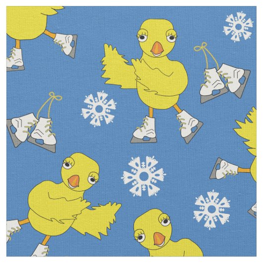 Ice Skick Snowflake Pattern Stof (Close Up)