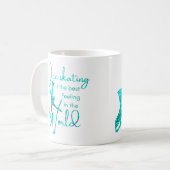 Ice Sking Mug Meilleur étincelle turquoise (Devant gauche)