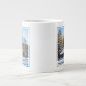 Ice & Snow | Winter Log Cabin Swiss Alps Extra Grote Beker (Voorkant)