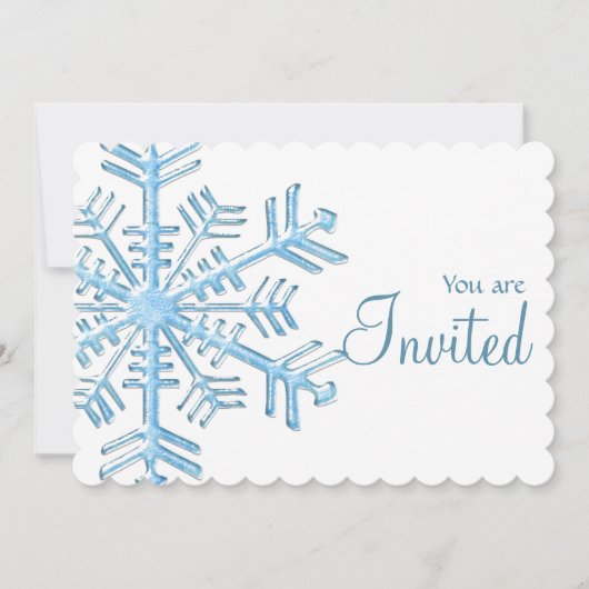 Ice Snowflake Winter Dinner Party Uitnodiging 1 (Voorkant)