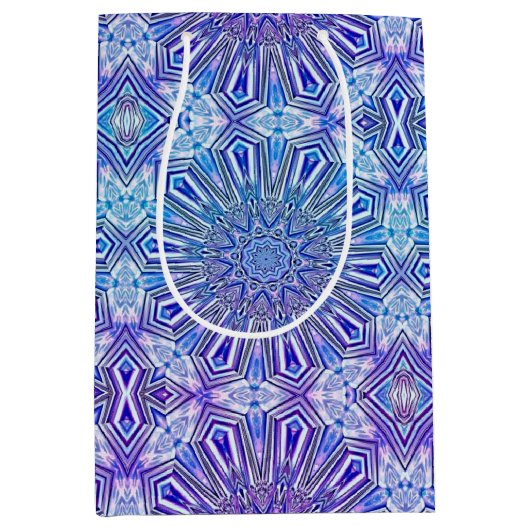 Ice Star Kaleidoscope Pattern Gift Bag Medium Cadeauzakje (Voorkant)