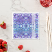 Ice Star Kaleidoscope Pattern Napkins Servet (Insitu)
