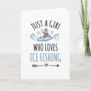 Ice Vissen Girl Ice Fisherman Ice Vissen vrouwen Kaart