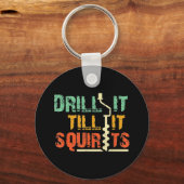 Ice Vissen Hand Auger Fish Sleutelhanger (Voorkant)