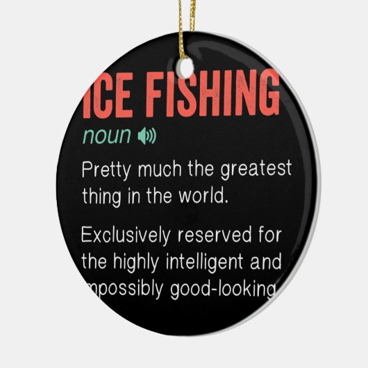 Ice Vist Funny Definition Ice Fisherman Gift Keramisch Ornament (Links)