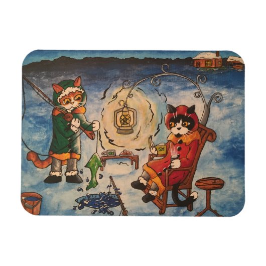 Ice Vist 's nachts Magneet (Horizontaal)