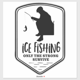 Ice Vist sterke overleving offerte winter buiten Sticker