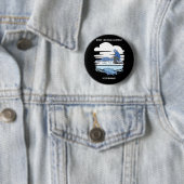Ice Vist - Winter Fisherman Design Ronde Button 5,7 Cm (In situ)