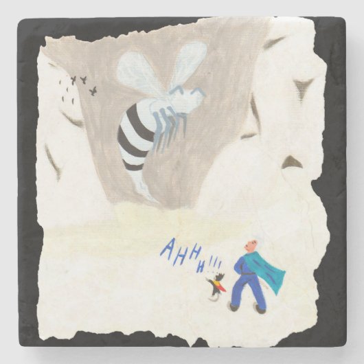 Ice Wasp Mountain Stenen Onderzetter (Voorkant)