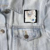 Ice Wasp Mountain Vierkante Button 5,1 Cm (In situ)