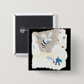 Ice Wasp Mountain Vierkante Button 5,1 Cm (Voorkant /achterkant)