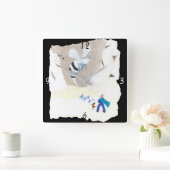 Ice Wasp Mountain Vierkante Klok (Huis)