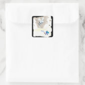 Ice Wasp Mountain Vierkante Sticker (Tas)