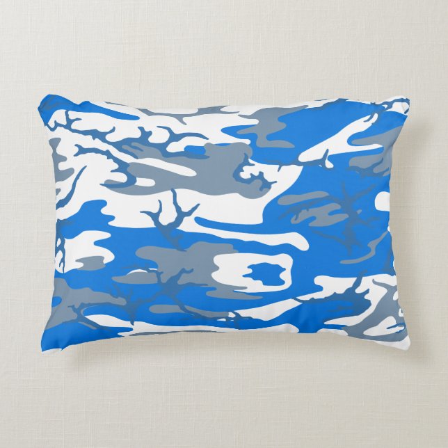 Ice Water Blue Camo Sierkussen Decoratief Kussen (Voorkant)