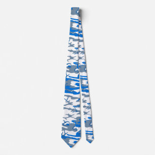 Ice Water Blue Camo Stropdas
