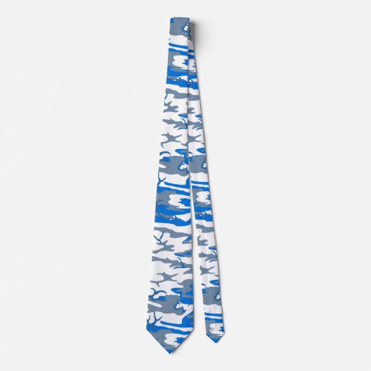 Ice Water Blue Camo Stropdas (Voorkant)