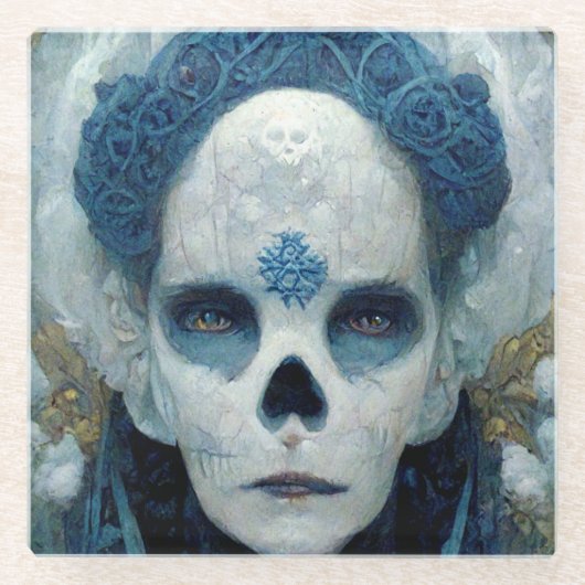 Ice Witch 2 Fantasy Sci-Fi Glazen Onderzetter (Voorkant)