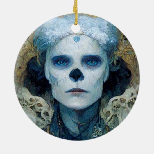 Ice Witch 3 Fantasy Sci-Fi Keramisch Ornament (Achterkant)