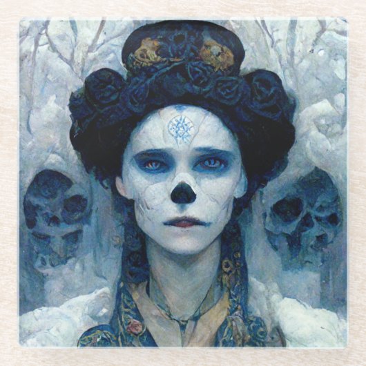 Ice Witch 5 Fantasy Sci-Fi Glazen Onderzetter (Voorkant)