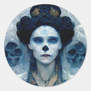 Ice Witch 5 Fantasy Sci-Fi Ronde Sticker