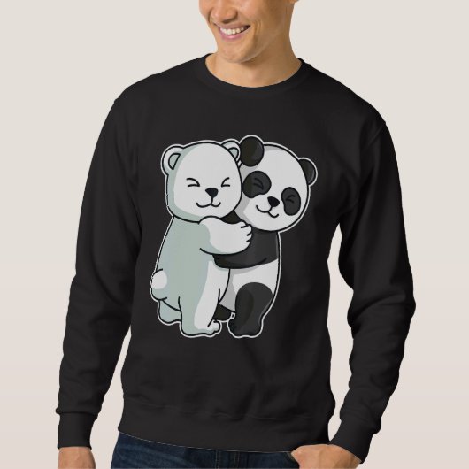 Icebear Panda Leuk Polar Beer Knuffel Dieren H Trui (Voorkant)