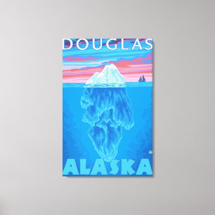 Iceberg Cross Section - Douglas, Alaska Canvas Afdruk