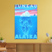 Iceberg Cross Section - Juneau, Alaska Canvas Afdruk (Insitu (Woonkamer))