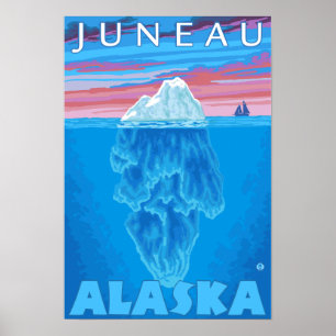 Iceberg Cross Section - Juneau, Alaska Poster