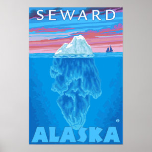 Iceberg Cross Section - Seward, Alaska Poster