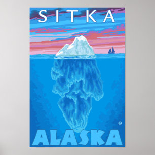 Iceberg Cross Section - Sitka, Alaska Poster