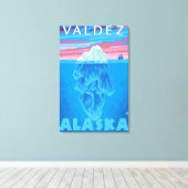 Iceberg Cross Section - Valdez, Alaska Canvas Afdruk (Insitu (Houten vloer))