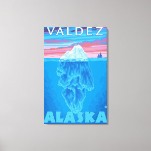 Iceberg Cross Section - Valdez, Alaska Canvas Afdruk