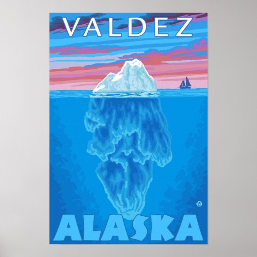 Iceberg Cross Section - Valdez, Alaska Poster (Voorkant)