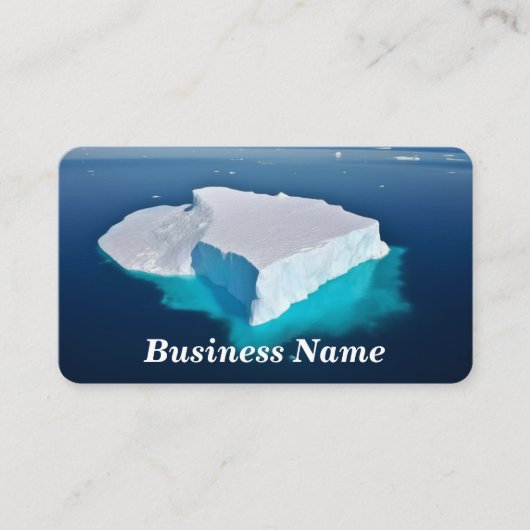 Iceberg dans le Carte de visite d'eau bleu clair (Devant)