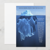 iceberg de succès - motiver, inspirer carte (Devant / Derrière)