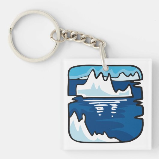 Iceberg Landschap Sleutelhanger (Voorkant)