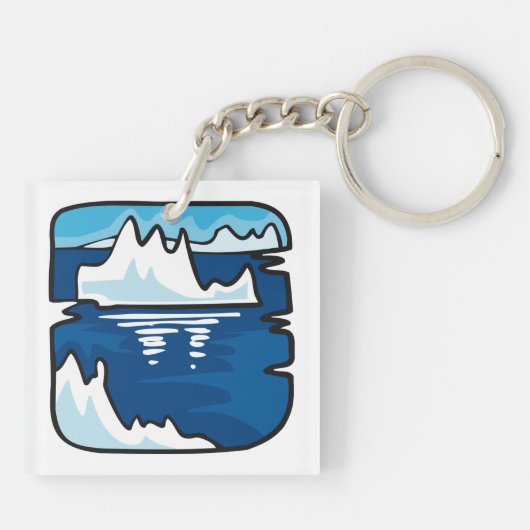 Iceberg Landschap Sleutelhanger (Achterkant)