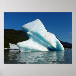 Iceberg op het meer van Mendenhall in Alaska Poster