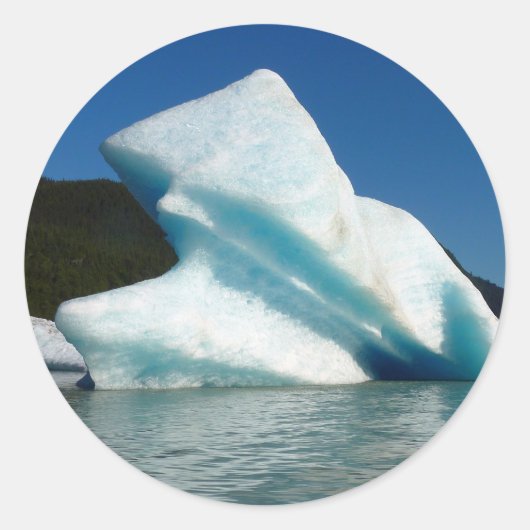 Iceberg op het meer van Mendenhall in Alaska Ronde Sticker (Voorkant)
