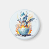 Iceborn Dragon Hatchling Fantasy Magneet (Voorkant)