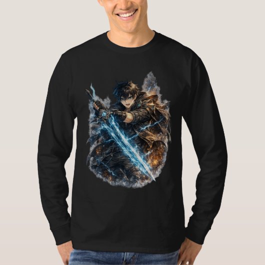 Icebound Warrior and Lightning Blade T-shirt (Voorkant)